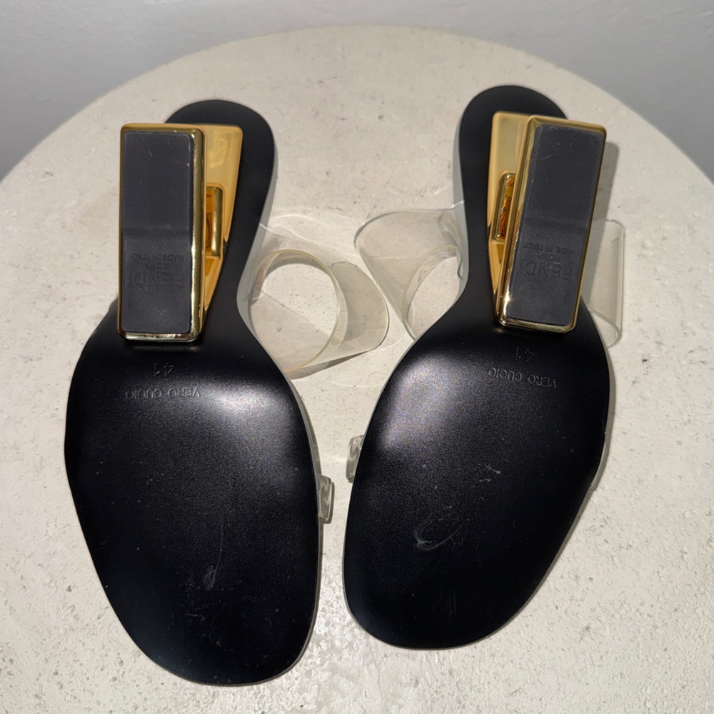 Luxury Clear Strap Sandals in Silver - Picture 8 of 11